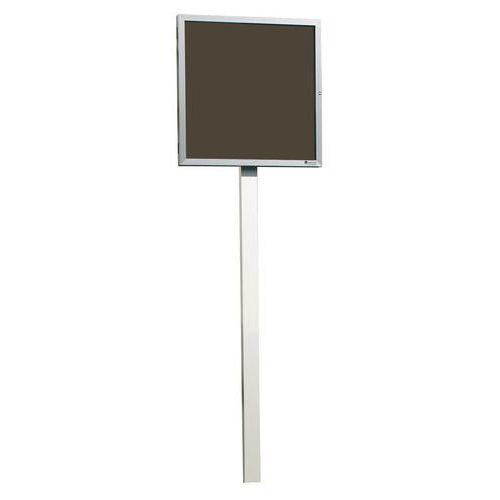 Support à sceller pour vitrine affichage extérieur avec porte battante thumbnail image 1