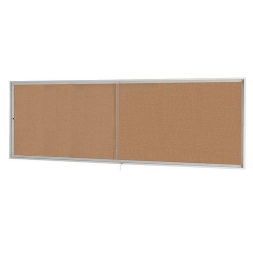 Vitrine intérieur avec portes coulissantes Liège H68 cm x L 137 cm Gris thumbnail image 1
