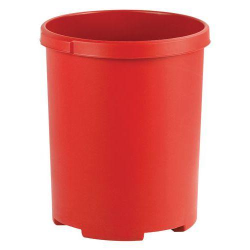 Corbeille à papier ronde - 50 L, Coloris : Rouge thumbnail image 1