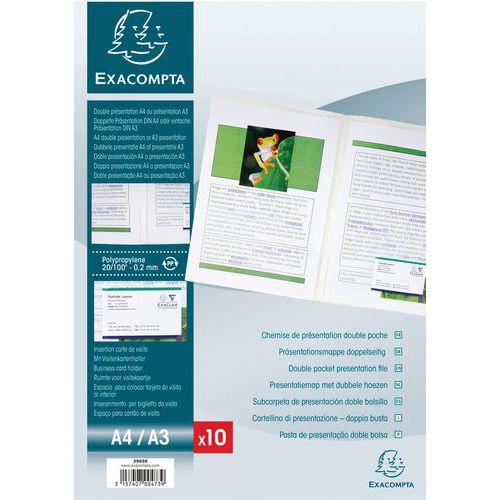 Lot de 10 Chemises double poches PP 20/100 thumbnail image 1