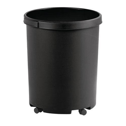 Corbeille à papier ronde - 50 L, Coloris : Noir thumbnail image 1