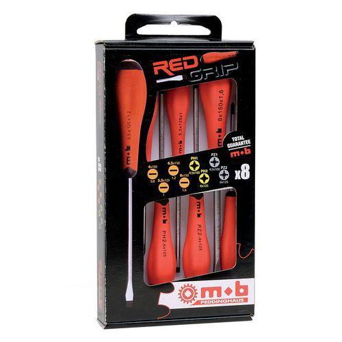 Jeu 8 tournevis rouge (4f+2ph+2pz) redgrip thumbnail image 1