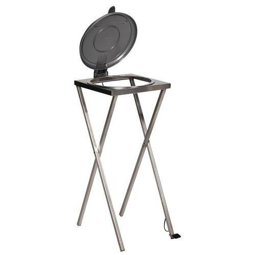 Support fixe pour sac-poubelle 120 L en ciseaux avec pédale thumbnail image 1