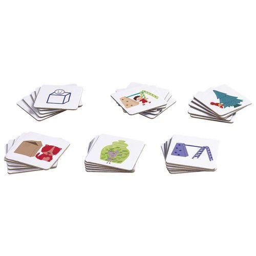 Illustration de : Jetons tableau double entrée repérage dans l'espace - Nathan