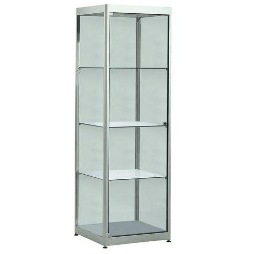 Vitrine Square Lxhxp: 100 x 190 x 60 cm socle Gris thumbnail image 1