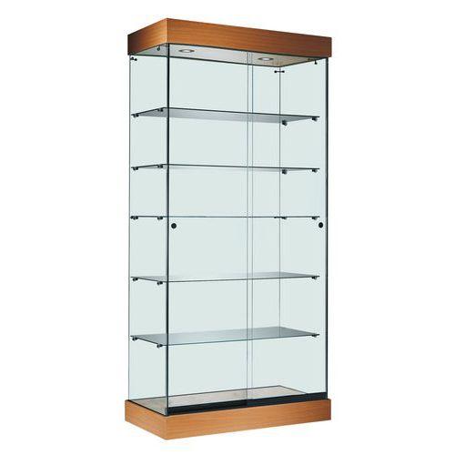 Vitrine ASF avec éclairage halogène - Hêtre Lxhxp: 90 x 192 x 46 cm thumbnail image 1