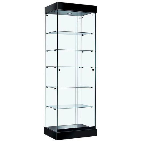 Vitrine ASF avec éclairage halogène - Noir Lxhxp: 64 x 192 x 46 cm thumbnail image 1