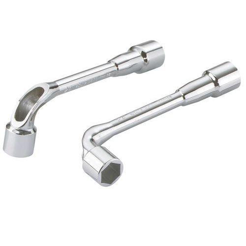 Illustration de : Jeu de 9 clés à pipe débouchées polies 6/6 pans en mm