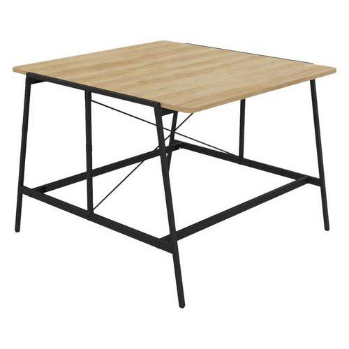 Table de réunion Alto 140x143x105 cm Noir/chêne vieilli thumbnail image 1