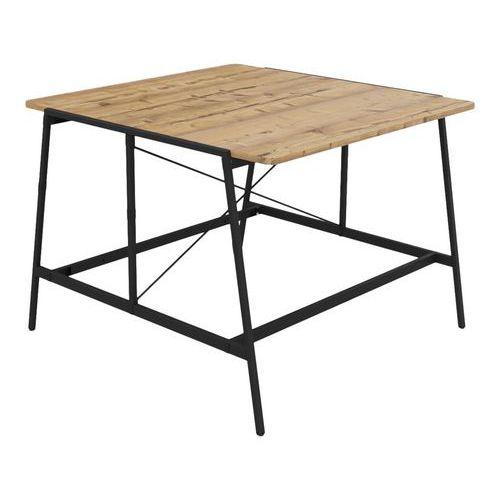 Table de réunion Alto 140x143x105 cm Noir/chêne brut thumbnail image 1