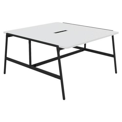 Illustration de : Table de réunion Alto profondeur 143 cm électrifiée - Buronomic