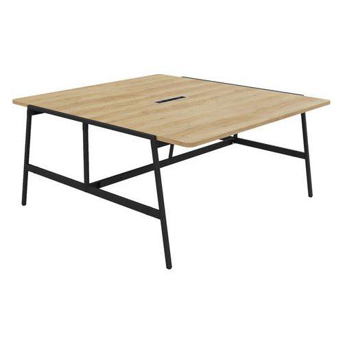 Illustration de : Table de réunion Alto profondeur 163 cm électrifiée - Buronomic