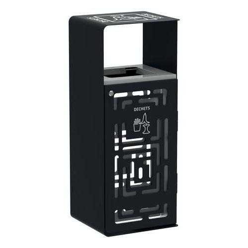 Illustration de : Poubelle Artri anti nuisible 110 L tri déchet - acier Rossignol Pro