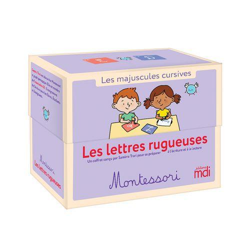 Illustration de : Les lettres rugueuses Montessori Cycles 1/2 - Les majuscules cursives