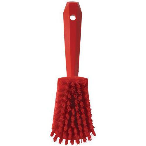 Illustration de : Brosse à vaisselle Vikan - Manche ergonomique - Fibre dure