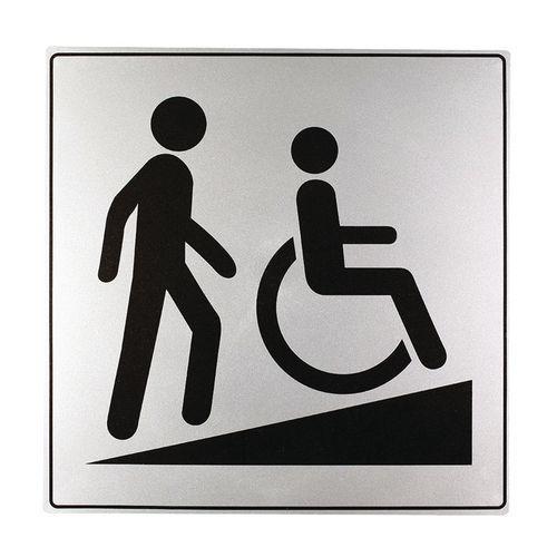 Illustration de : Pictogramme en polystyrène ISO 7001 - Rampe d'accès