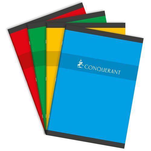 Cahier carte 192 pages A4 5x5 coloris assortis - Conquerant fullname image