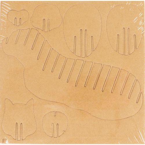 Illustration de : Maquette carton à assembler et décorer Chat - Graine créative