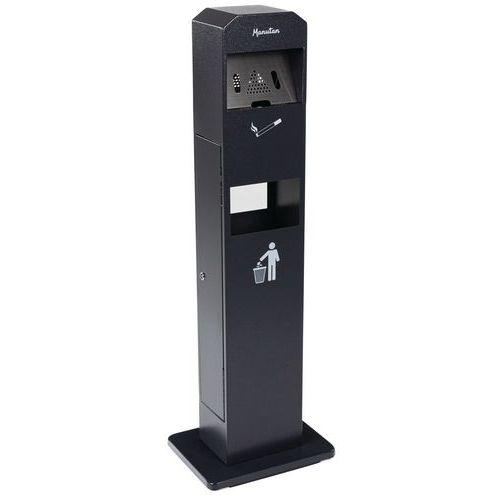 Cendrier-poubelle colonne sur socle Manutan - 2L/8L thumbnail image 1