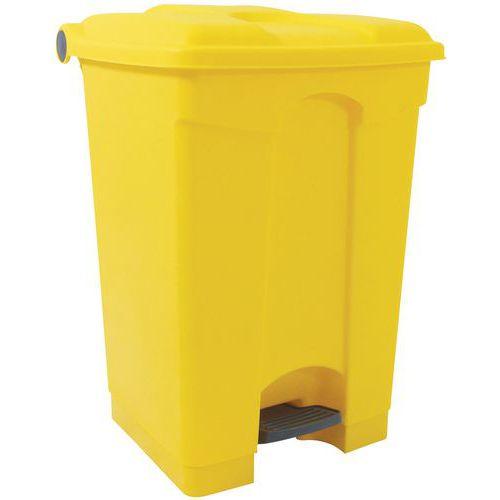 Poubelle plastique agroalimentaire 45 L jaune thumbnail image 1