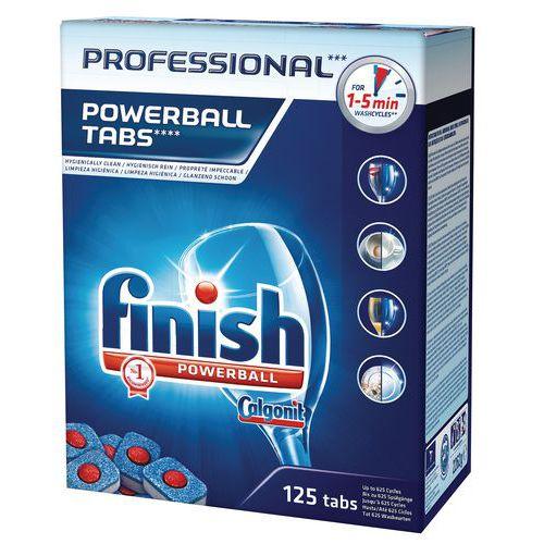 Illustration de : Tablettes de lavage powerball Finish Professional - Boîte 125