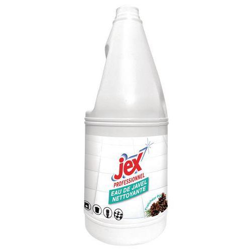 Illustration de : Eau de javel nettoyante au pin Jex Professionnel - Flacon 2 L
