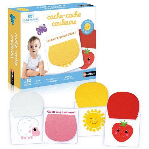 Illustration de : Cache-cache couleurs - Nathan
