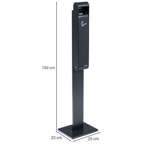 Illustration de : Cendrier mural avec serrure - 3 L - Manutan Expert