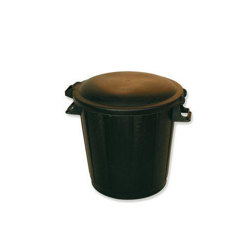 Illustration de : Poubelle 80 litres avec poignées - Mondelin