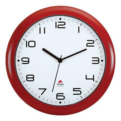 Horloge quartz Ø 30 cm cadran coloris rouge thumbnail image 1