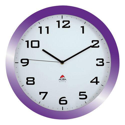 Horloge quartz Ø 38 cm cadran coloris violet thumbnail image 1