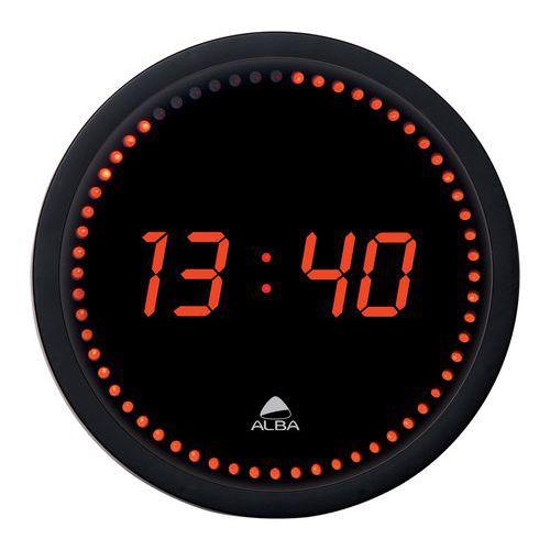 Horloge murale ronde LED  Rouge /Noir thumbnail image 1