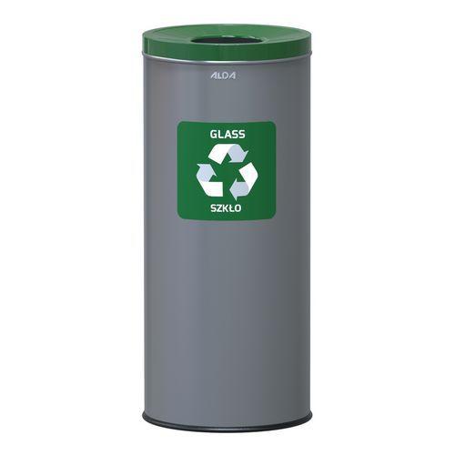 Poubelle métallique Prestige EKO recyclage verre 45 L thumbnail image 1