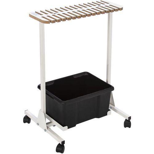 Chariot range raquettes de badminton et de tennis de table avec bac thumbnail image 1