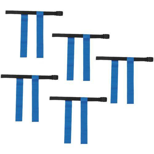 Lot 5 ceintures drapeaux tag rugby/ flag foot - bleu thumbnail image 1
