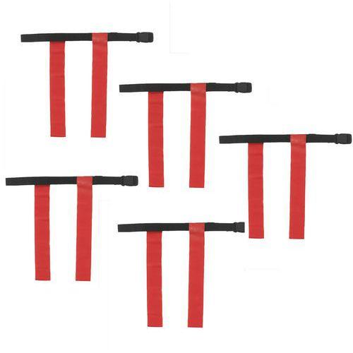 Lot 5 ceintures drapeaux tag rugby/ flag foot - rouge thumbnail image 1