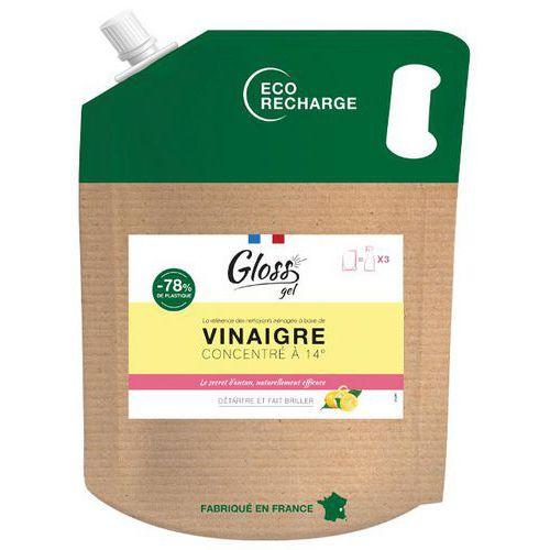 Lot de 4 Vinaigre blanc 14° eco recharge - 2,5L - Gloss thumbnail image 1