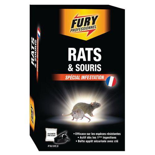 Illustration de : Tue rats et souris - Boîte de 6 sachets - Fury