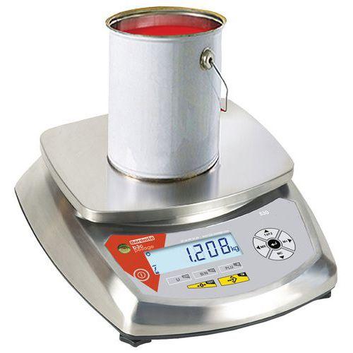 Illustration de : Balance compacte inox - Portée 6 à 30 kg