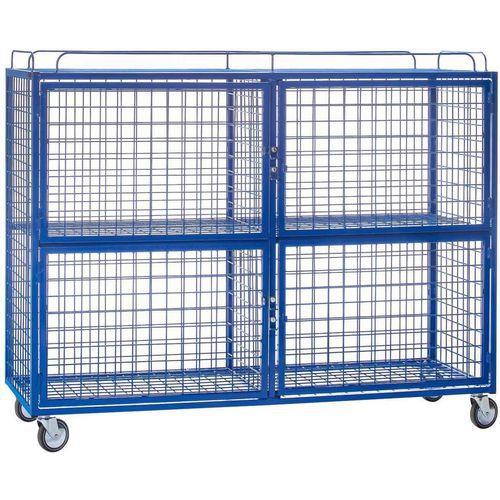 Illustration de : Chariot-armoire basse 4 portes