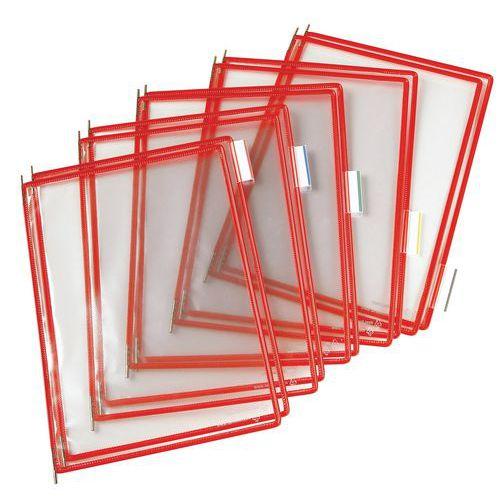 Lot de 10 Pochettes à pivot Tarifold - Housse unique - A4 - Rouge thumbnail image 1