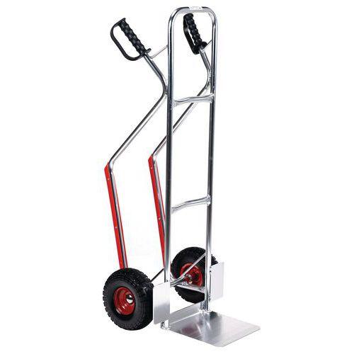 Diable alu - Roue increvable - Bavette fixe - Force 100 kg thumbnail image 1