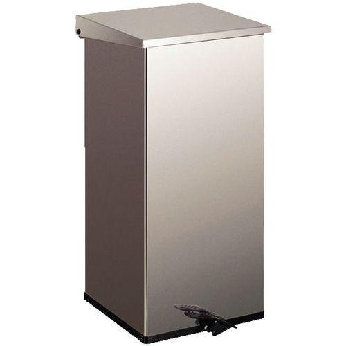 Illustration de : Poubelle à pédale industrielle résistant au feu - 55 L