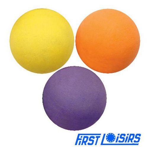 Lot de 3 balles mousse caoutchouc 6cm thumbnail image 1