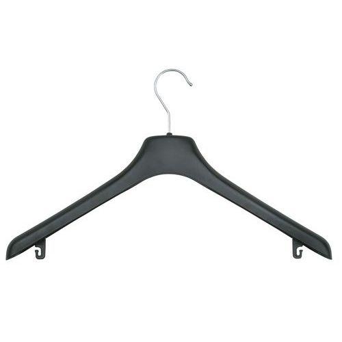 Lot de 10 cintres SJ45 en plastisque sans barre de pantalon noir thumbnail image 1