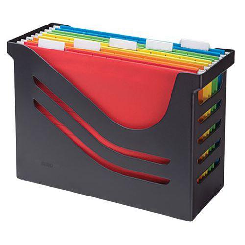 Bac de classement +  5 x dossiers suspendus Euroflex Noir thumbnail image 1