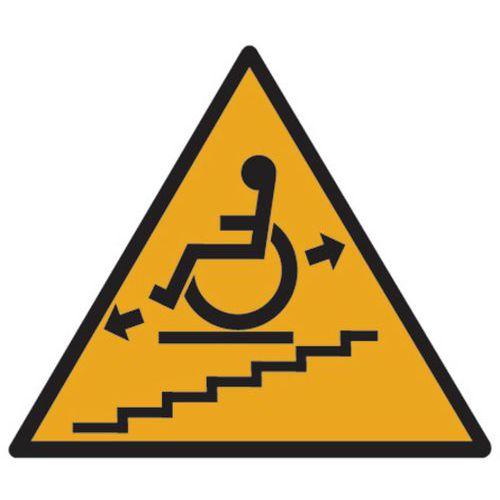 Panneau danger - Monte-escalier en mouvement - Aluminium thumbnail image 1
