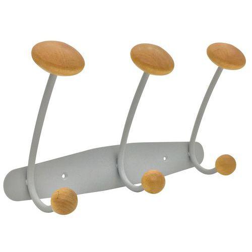 Illustration de : Portemanteau métal et bois