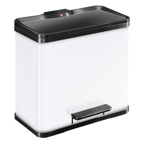 Poubelle ko Duo Plus L 17 + 9 L Blanc - Hailo thumbnail image 1