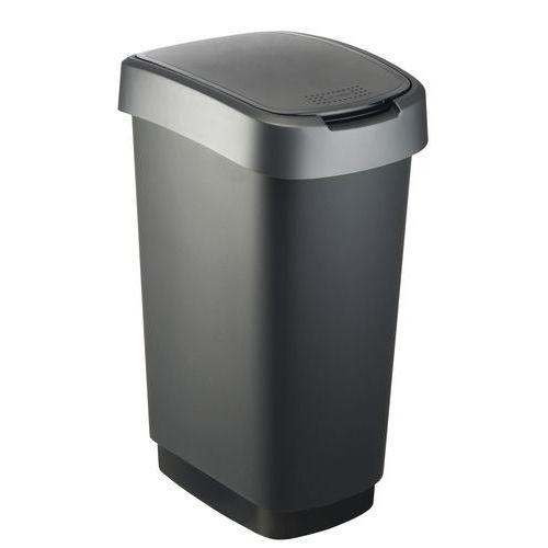 Poubelle Twist 50L argent thumbnail image 1